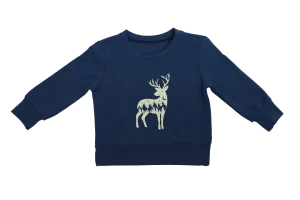 Kaya chłopięca bluza niebieska z jelonkiem