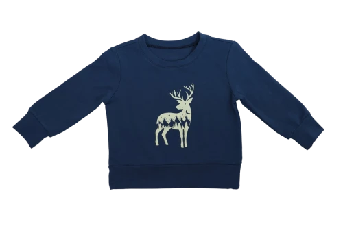 Kaya chłopięca bluza niebieska z jelonkiem