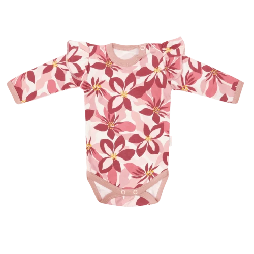 Mamatti dziewczęce body z falbanką  Magnolia różowe