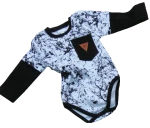 Gamex chłopięce body LUX czarne maziaje