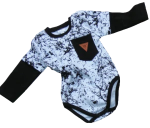 Gamex chłopięce body LUX czarne maziaje