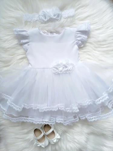 LuLu Design sukienka na Chrzest Święty Anna z tiulem