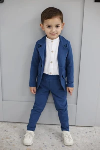 Royal Kids 2-częściowy garnitur marynarka + spodnie blue jeans rozmiar 92/98-152/158